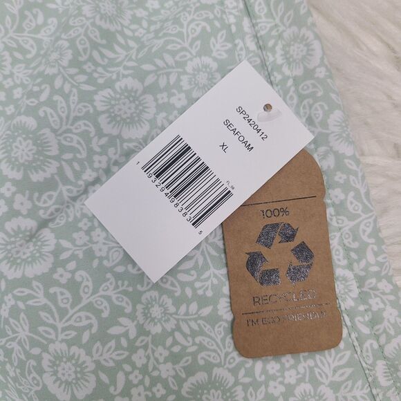 NEW‎ Saks Fifth Avenue Swim Trunks XL Green Floral Pockets Lined Nylon Blend - Picture 5 of 13